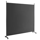 6 Feet Single Panel Rolling Room Divider with Smooth Wheels by DirectDeals