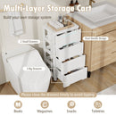 Rolling Storage Cabinet with Universal Wheels and 5/6/7 Drawers-5 Drawers