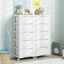 6-Drawer Rolling Storage Cabinet with Wheels - White by LJGDeals