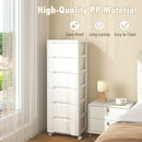 6-Drawer Rolling Storage Cabinet with Wheels - White by LJGDeals