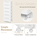 6-Drawer Rolling Storage Cabinet with Wheels - White by LJGDeals