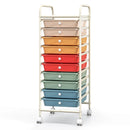 10 Drawer Rolling Storage Cart Organizer with 4 Universal Casters by LJGDeals