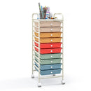 10 Drawer Rolling Storage Cart Organizer with 4 Universal Casters by LJGDeals