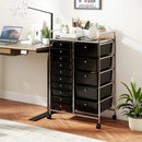 Rolling Storage Cart 15-Drawer Trolley with Chrome Plated Metal Frame by LJGDeals