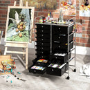 Rolling Storage Cart 15-Drawer Trolley with Chrome Plated Metal Frame by LJGDeals