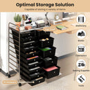 Rolling Storage Cart 15-Drawer Trolley with Chrome Plated Metal Frame by LJGDeals