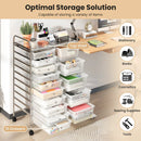 Rolling Storage Cart 15-Drawer Trolley with Chrome Plated Metal Frame by LJGDeals