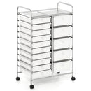 Rolling Storage Cart 15-Drawer Trolley with Chrome Plated Metal Frame by LJGDeals