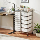 Rolling Storage Cart 15-Drawer Trolley with Chrome Plated Metal Frame by LJGDeals