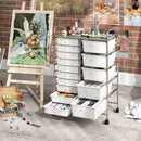 Rolling Storage Cart 15-Drawer Trolley with Chrome Plated Metal Frame by LJGDeals