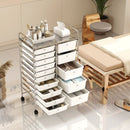 Rolling Storage Cart 15-Drawer Trolley with Chrome Plated Metal Frame by LJGDeals