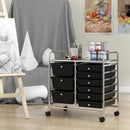 9-Drawer Rolling Storage Cart with Colorful Drawers and Metal Frame by LJGDeals