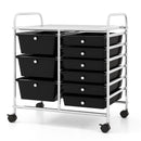 9-Drawer Rolling Storage Cart with Colorful Drawers and Metal Frame by LJGDeals