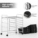 9-Drawer Rolling Storage Cart with Colorful Drawers and Metal Frame by LJGDeals