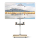 Rolling TV Stand on Wheels Mobile TV Cart for 32-75 Inch TVs Portable AV Cart by DirectDeals