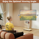 Rolling TV Stand on Wheels Mobile TV Cart for 32-75 Inch TVs Portable AV Cart by LJGDeals