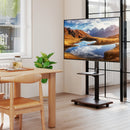 Rolling TV Stand on Wheels Mobile TV Cart for 32-75 Inch TVs Portable AV Cart by DirectDeals
