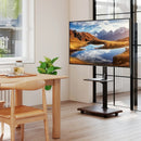 Rolling TV Stand on Wheels Mobile TV Cart for 32-75 Inch TVs Portable AV Cart by LJGDeals