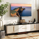 Rolling TV Stand on Wheels Mobile TV Cart for 32-75 Inch TVs Portable AV Cart by LJGDeals