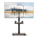 Rolling TV Stand on Wheels Mobile TV Cart for 32-75 Inch TVs Portable AV Cart by LJGDeals