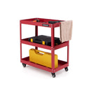 3-Tier Rolling Tool Cart with Spacious Shelves 4 Universal Wheels and 2 Brakes by LJGDeals