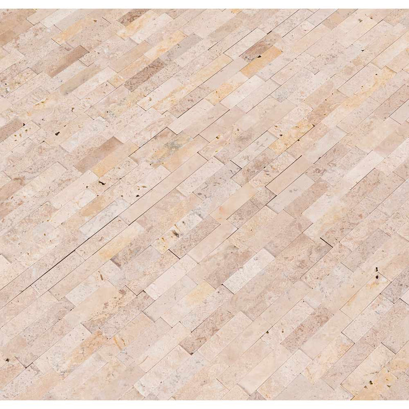 MSI Roman Beige Splitface Peel and Stick Travertine Mosaic Tile 12"x12"