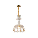 Rondelle Crystal Flower Pendant Lamp
