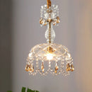 Rondelle Crystal Flower Pendant Lamp