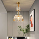 Rondelle Crystal Flower Pendant Lamp
