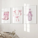 Trendy Pink Wall Art Prints Preppy Room Decor Set by Wall Art Set