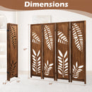 Room Divider 5.6 FT Folding Partition Stand with Double Action Metal Hinges by DirectDeals