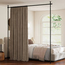 Room Divider Curtain Rod with Adjustable Floor to Ceiling Tension Rod No Drilling Required by LJGDeals