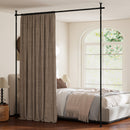 Room Divider Curtain Rod with Adjustable Floor to Ceiling Tension Rod No Drilling Required by DirectDeals