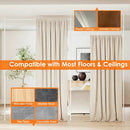 Room Divider Curtain Rod with Adjustable Floor to Ceiling Tension Rod (Curtains Not Included) by LJGDeals