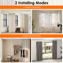 Room Divider Curtain Rod with Adjustable Floor to Ceiling Tension Rod (Curtains Not Included) by LJGDeals