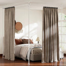 Room Divider Curtain Rod with Adjustable Floor to Ceiling Tension Rod (Curtains Not Included) by LJGDeals