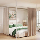 Room Divider Curtain Rod with Adjustable Floor to Ceiling Tension Rod (Curtains Not Included) by LJGDeals
