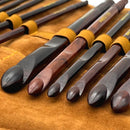 Premium Rosewood Crochet Hooks Set with Carrying Case | 13 Crochet Hooks Size US E - P