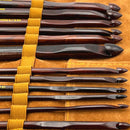 Premium Rosewood Crochet Hooks Set with Carrying Case | 13 Crochet Hooks Size US E - P