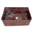 Rosso Levanto Marbled Wall Mount Bathroom Sink Fluted 16x28 Inch