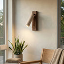 Rotating Travertine Lustra Torch Wall Lamp