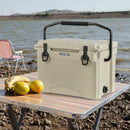 25 QT Hard Cooler with Aluminum Handle and Integrated Cup Holders by LJGDeals