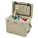 25 QT Hard Cooler with Aluminum Handle and Integrated Cup Holders by LJGDeals