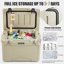 25 QT Hard Cooler with Aluminum Handle and Integrated Cup Holders by LJGDeals