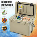25 QT Hard Cooler with Aluminum Handle and Integrated Cup Holders by LJGDeals