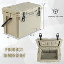 25 QT Hard Cooler with Aluminum Handle and Integrated Cup Holders by LJGDeals