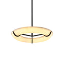Round Carve Alabaster Pendant Light
