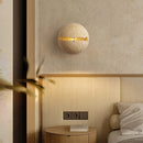 Round Crackle Travertine Wall Lamp