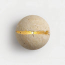 Round Crackle Travertine Wall Lamp