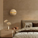 Round Crackle Travertine Wall Lamp